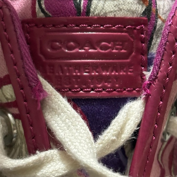 Coach multicolored graphic scribble Poppy Barrett low top sneakers. Women’s 8.5 - Picture 7 of 12